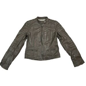 Banana Republic Women's Lamb Leather Jacket,‎ Limited Edition, Gray - Size XS